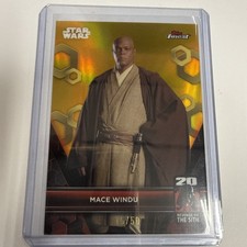 2025 Topps Star Wars Smugglers Outpost Mace Windu Gold 15/50 Finest ROTS #ARS-11