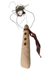 Vintage Christmas Snowman 12” Rustic Country Primitive Hanging Home Decor
