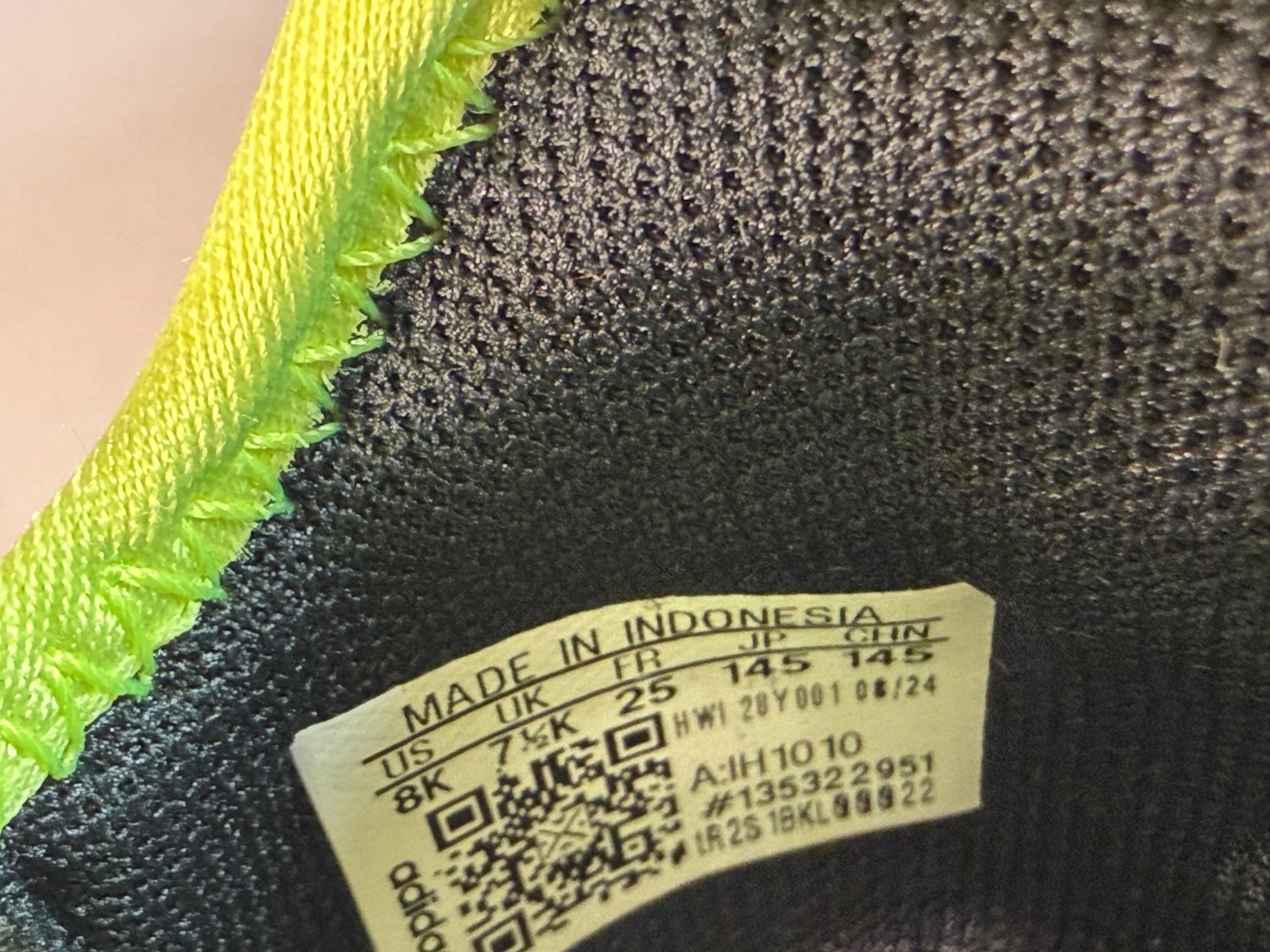 Adidas Kids 8 Summerflex black neon green training shoes NEW Solar Slime white thumbnail 5