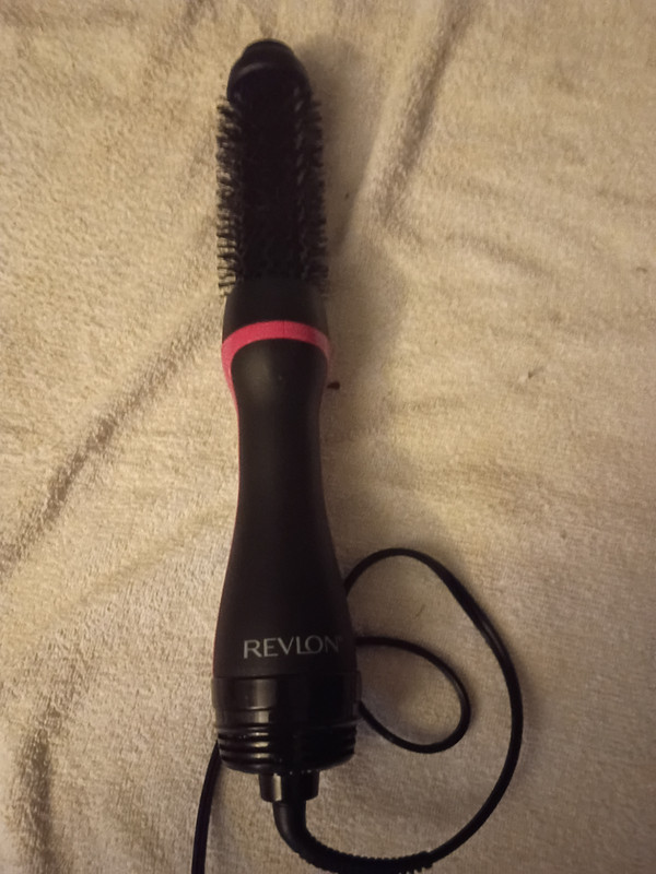 Revlon Hot Air Brush Electric Hair Styling Brush Black w/ Pink Accent