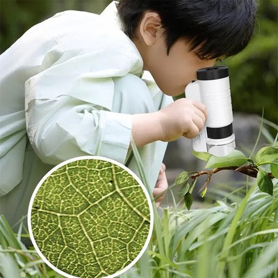 Children's handheld microscope Optical HD Outdoor portable microscope BLACK