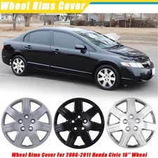 For 2006-2011 Honda Civic 16" Steel Wheels Set of 4 Hubcaps Wheel Rims Cover
