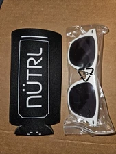 NUTRL Vodka Seltzer Slim Skinny Can Koozie & Sunglasses - NEW