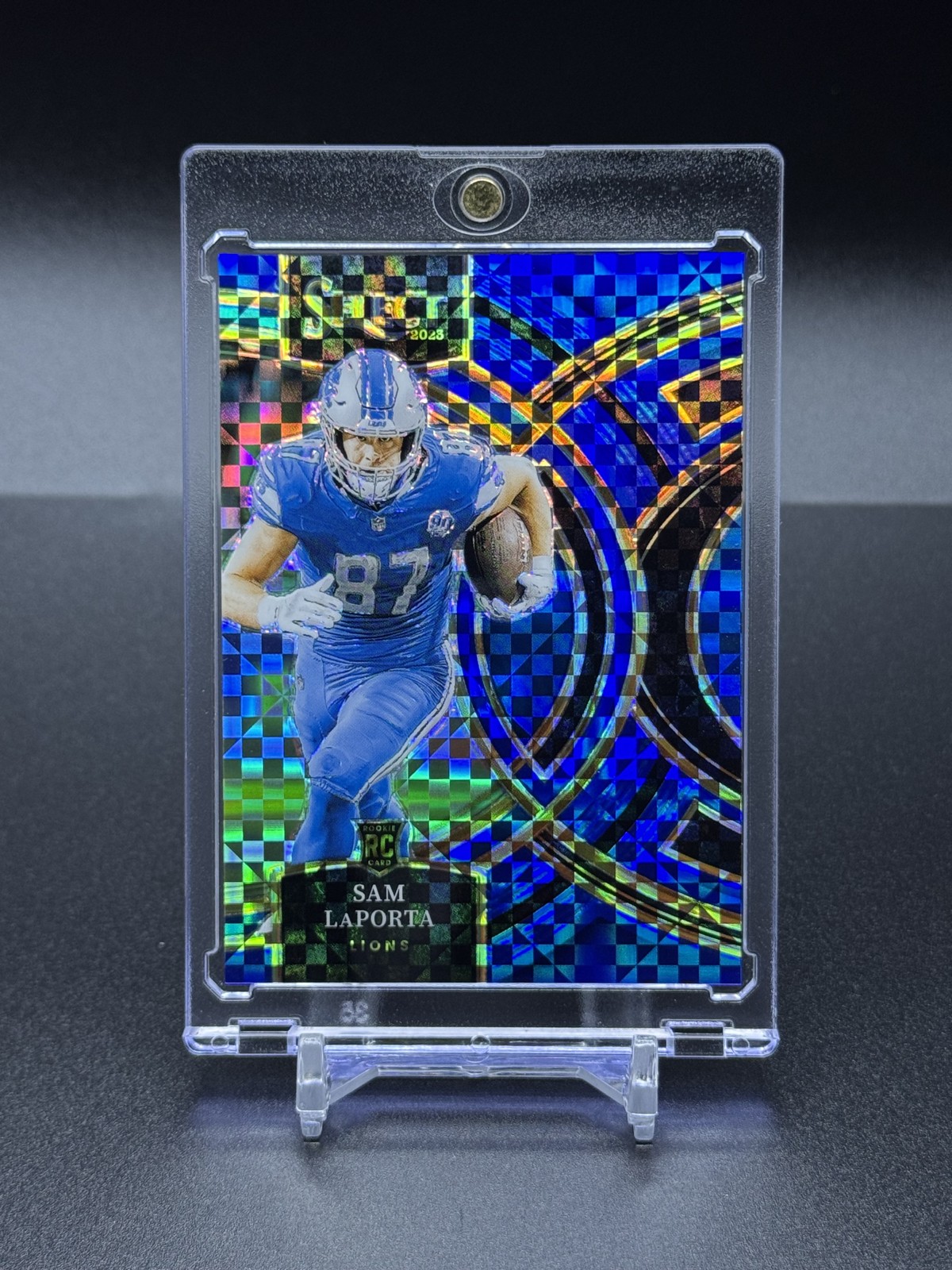 2023 Panini Select - Premier Level Sam LaPorta #106 Blue Prizm /149 (RC)