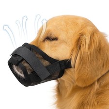 Dog Air Mesh Muzzles Soft Cotton Mesh Dog Muzzle Anti-Biting