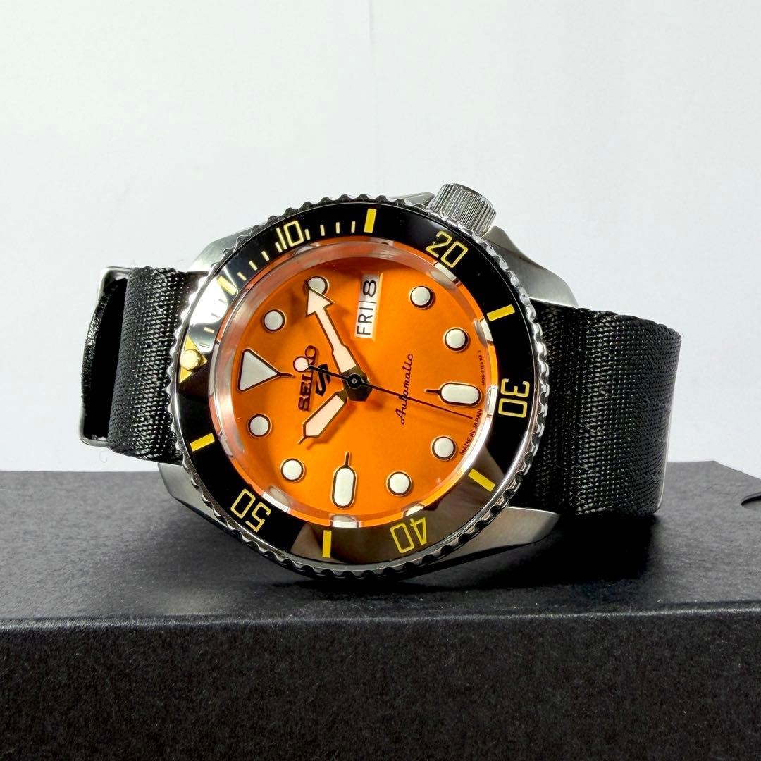 SEIKO SKX007 5 Sports SBSA SRPD Orange Boy Watch From Japan | eBay