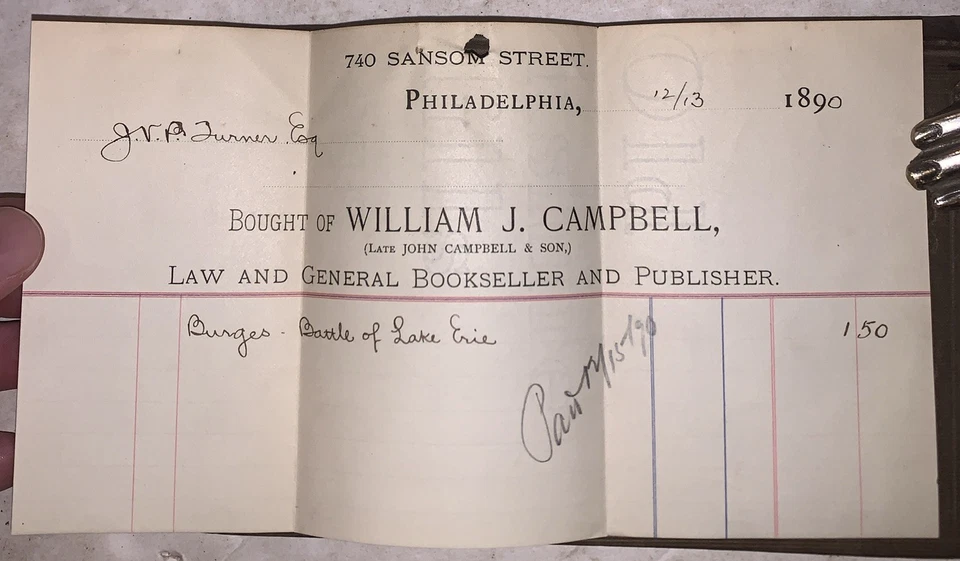 1839, 1st, BATTLE OF LAKE ERIE, BURGES, GEORGE WASHINGTON-LEWIS FAMILY LIBRARY - Image 3 of 4