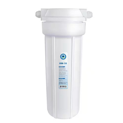 10 In. White Industry Standard Filter Housing with 1/4 In. John Guest Quick Conn