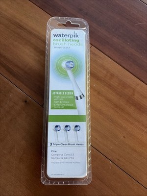 Waterpik Oscillating Triple Clean Brush Heads - 3 Brush Heads