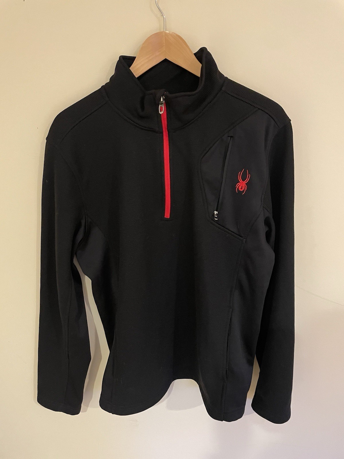 Midweight Black Red Logo Size L