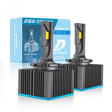 D3S BULB LED Xenon Headlight Bulbs x2 Hi Low Beam Replacement Super Bright Pair)