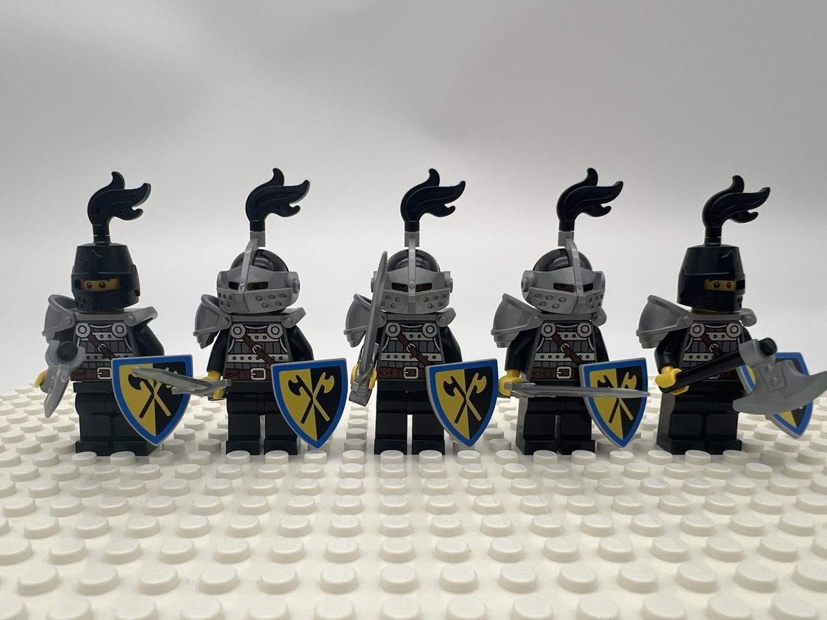 5-Pack LEGO Knights with Swords, Armor & Battle Axes – Castle Army