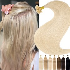 THICK Russian 1g/s Nail U-Tip Real Remy Human Hair Extensions Keratin Pre Bonded