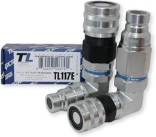 90 Deg Adapter Set Flat Face Coupler ISO 16028-Converts 1/2 to 3/4 body TL117E