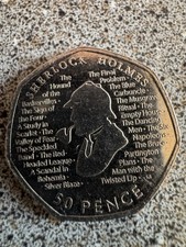 Sherlock Holmes 2019 50p Coin - EXTREMELY RARE AND NO LONGER IN CIRCULATION. 🏅