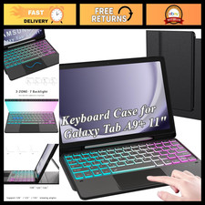 Detachable Magnetic Keyboard Case for Galaxy Tab A9 Plus 11" 2023 - Slim, Rainbo