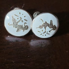 SIAM STERLING EARRINGS WITH WHITE ENAMEL — photo 2
