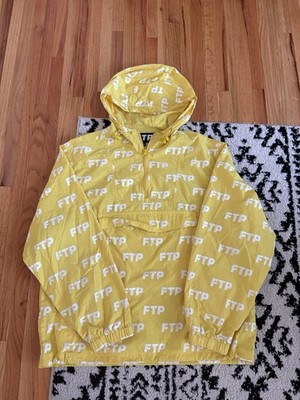 FTP all Over Print Anorak Windbreaker Size Small In Yellow