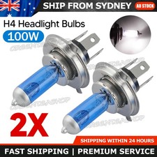 2PCS H4 Headlight Globes Car Light Bulbs 100/90W 5200K 12V Xenon Super White