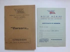 Morini Corsaro Engines First Series Manual Use Instructions Original Maintenance