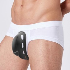 1 Mens Silicone Underwear Pouch Pad Insert Swimwear Underpant Bulge Enhancer Cup
