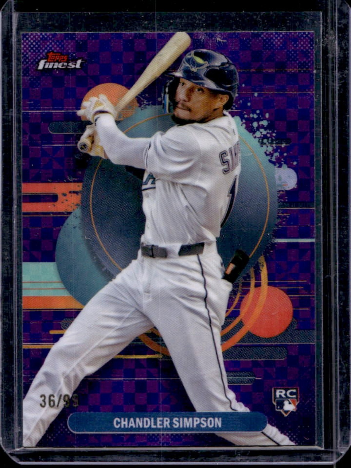 2025 Finest Chandler Simpson Uncommon Refractor Purple X-Fractor RC #36/99 Rays