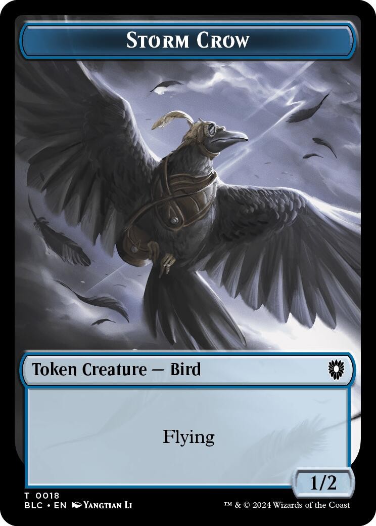 Storm Crow // Bird (003) Double-Sided Token [BLC - 18 // 3]