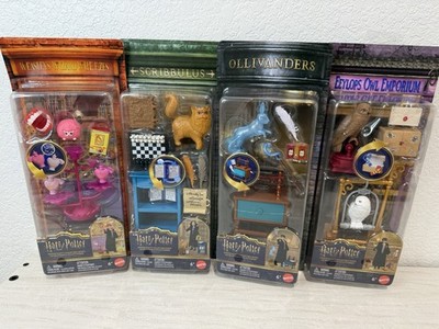 Harry Potter Diagon Alley Collectible Shops Set of 4 Mattel New Sealed Toys New 