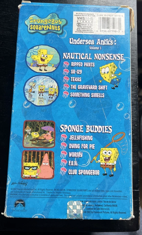 Nickelodeon SpongeBob Squarepants Undersea Antics: Volume 1 VHS 2002 Blockbuster - Image 2 of 4
