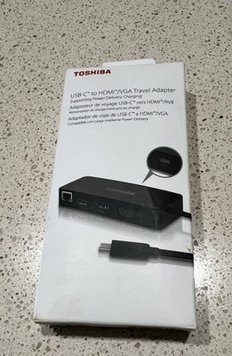 Toshiba PA5272U-3PRP USB-C to HDMI/VGA Travel Adapter New Sealed