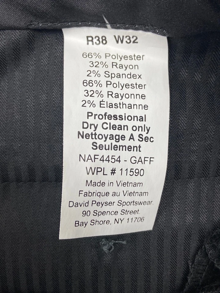 $395 NUEVO NAUTICA Hombres 38R Negro Rayas Elastizado 2 Piezas Traje Con Pantalones 32x31 Foto 4 de 4