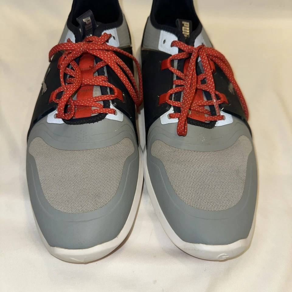 Zapatos de golf Puma Ignite para hombre - talla 8,5 EE. UU. - blanco/rojo/azul deportivo Athlesuire Foto 2 de 4