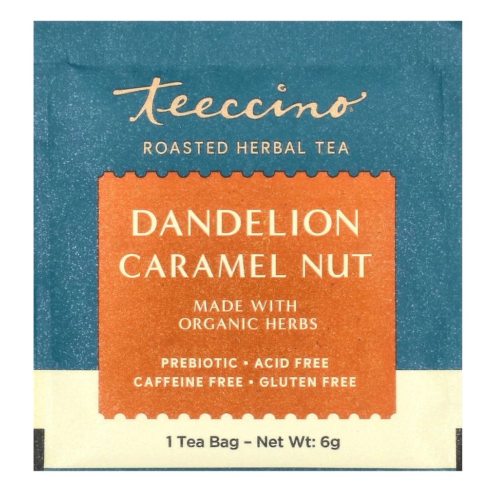 Té de hierbas tostado, nuez caramelo diente de león, sin cafeína, 25 bolsitas de té, 5,3 oz Foto 3 de 3