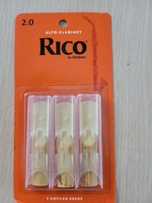 Rico Alto Clarinet Reeds 3-Pack Strength 2.0 Brand Never Opened Box