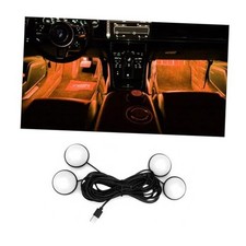 Car Interior LED Lights, Automotive Ambient Neon Light Kit with USB Orange
