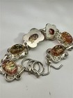 VINTAGE MULTI-COLOR RUTILATED QUARTZ TOGGLE BRACELET--AMAZING COLORS — photo 4