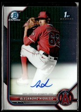 2022 Bowman Alejandro Hidalgo Chrome Prospects Autographs JC