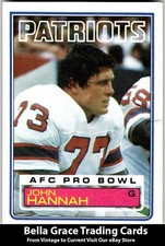 1983 Topps John Hannah #330 New England Patriots NFL Football