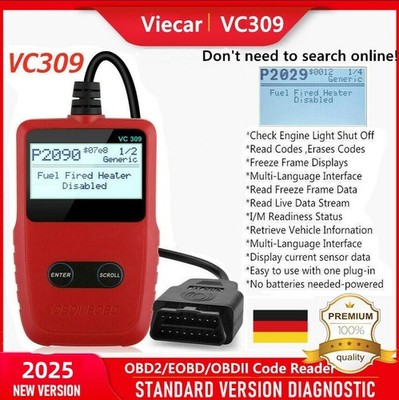 ANCEL VC309 OBDII-Scanner   KFZ-Motordiagnosegerät zum Auslesen von Fehlercodes
