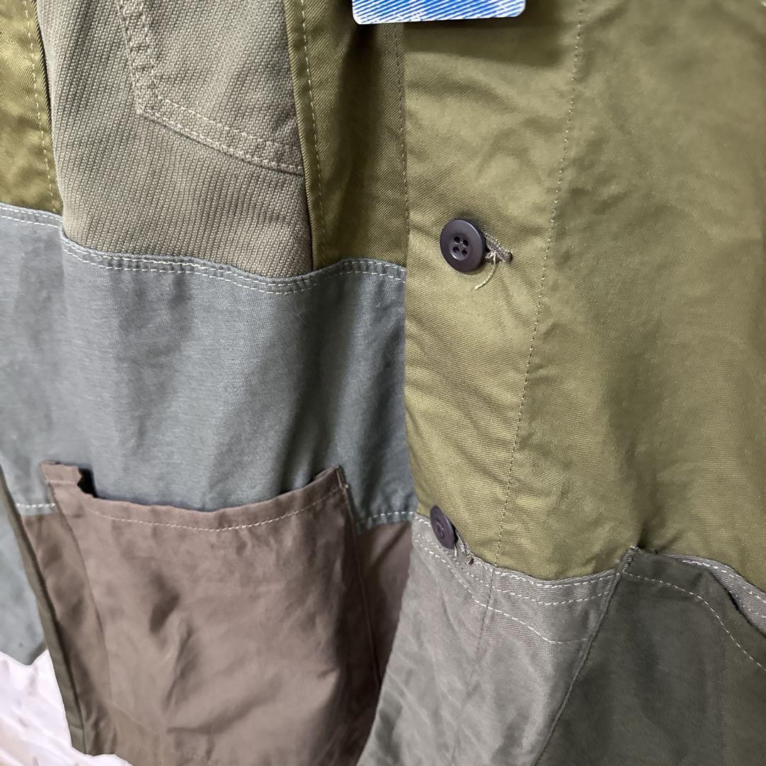 Johnbull Rebear Patchwork No-Collar Jacket Men's … - image 6