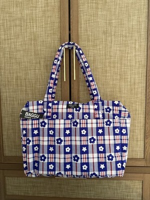 Baggu x Sandy Liang Cloud Carry On Bag in Flower Market Plaid NWT 