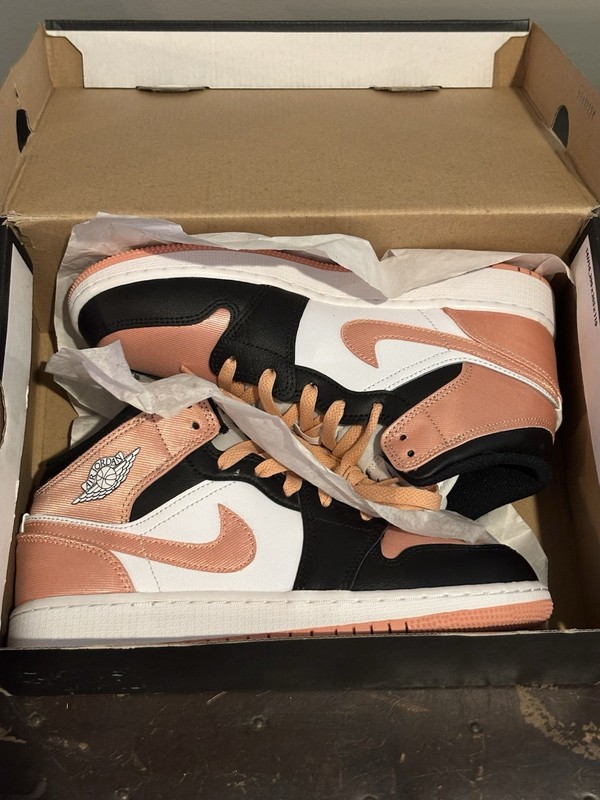 Air Jordan 1 Mid - Light White Madder Root