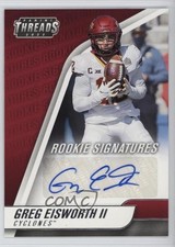 2022 Chronicles Draft Picks Threads Rookie Signatures Greg Eisworth II Auto 12jy