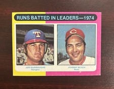 1975 Topps - League Leaders JOHNNY BENCH, Jeff Burroughs #308