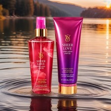 Victoria's Secret SHEER LOVE Body Mist Spray  Lotion Set New Release In Box