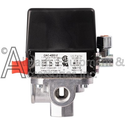 CAC-4332-2 OEM DeWalt/Craftsman/Porter Cable 4-Port Pressure Switch 90/120 PSI