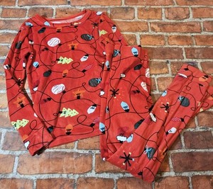 Cat & Jack Kids Soft Christmas Pajamas Pj Set Sz 8