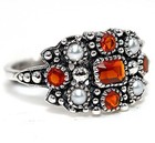Fire Garnet 925 Solid Sterling Silver Filigree Ring Jewelry Sz 7 PC12-2 — photo 2
