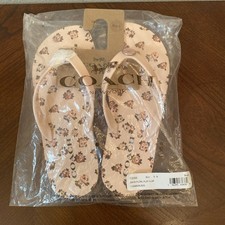 NEW Coach Zayn Flip Flop Sandal Cherry flower Print Women's Size 9, Cz350