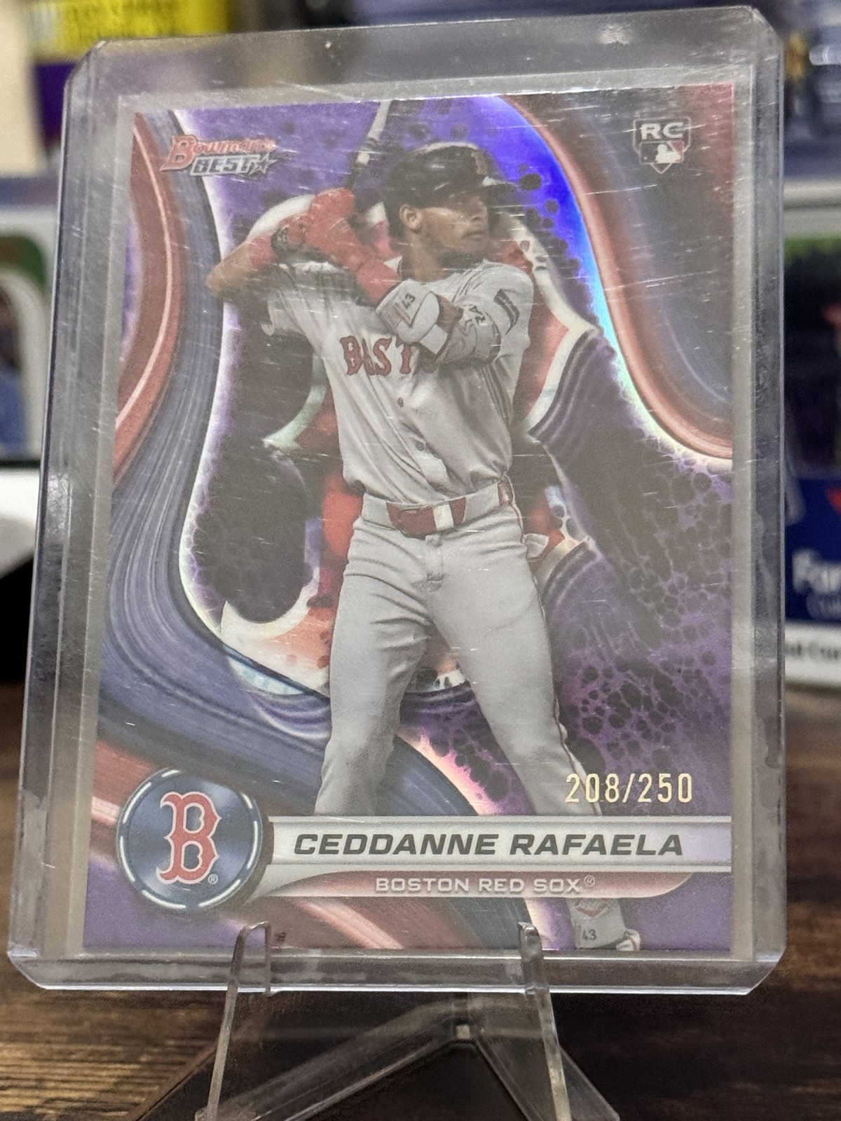 2024 Bowman's Best - Ceddanne Rafaela #14 Purple Refractor /250 (RC)